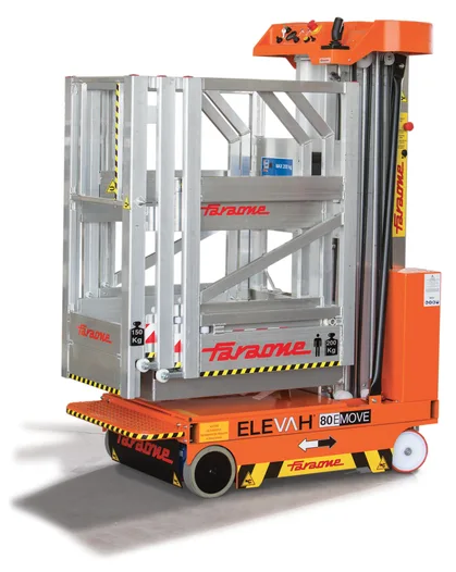 ELEVAH 80 E – selbstfahrende Vertikalmastbühne, Produktansicht